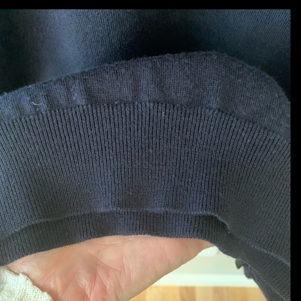 BOSS HUGO BOSS Wool Blend Logo Crewneck Pullover Sweater “Balduin” Dark Blue M - Picture 9 of 16